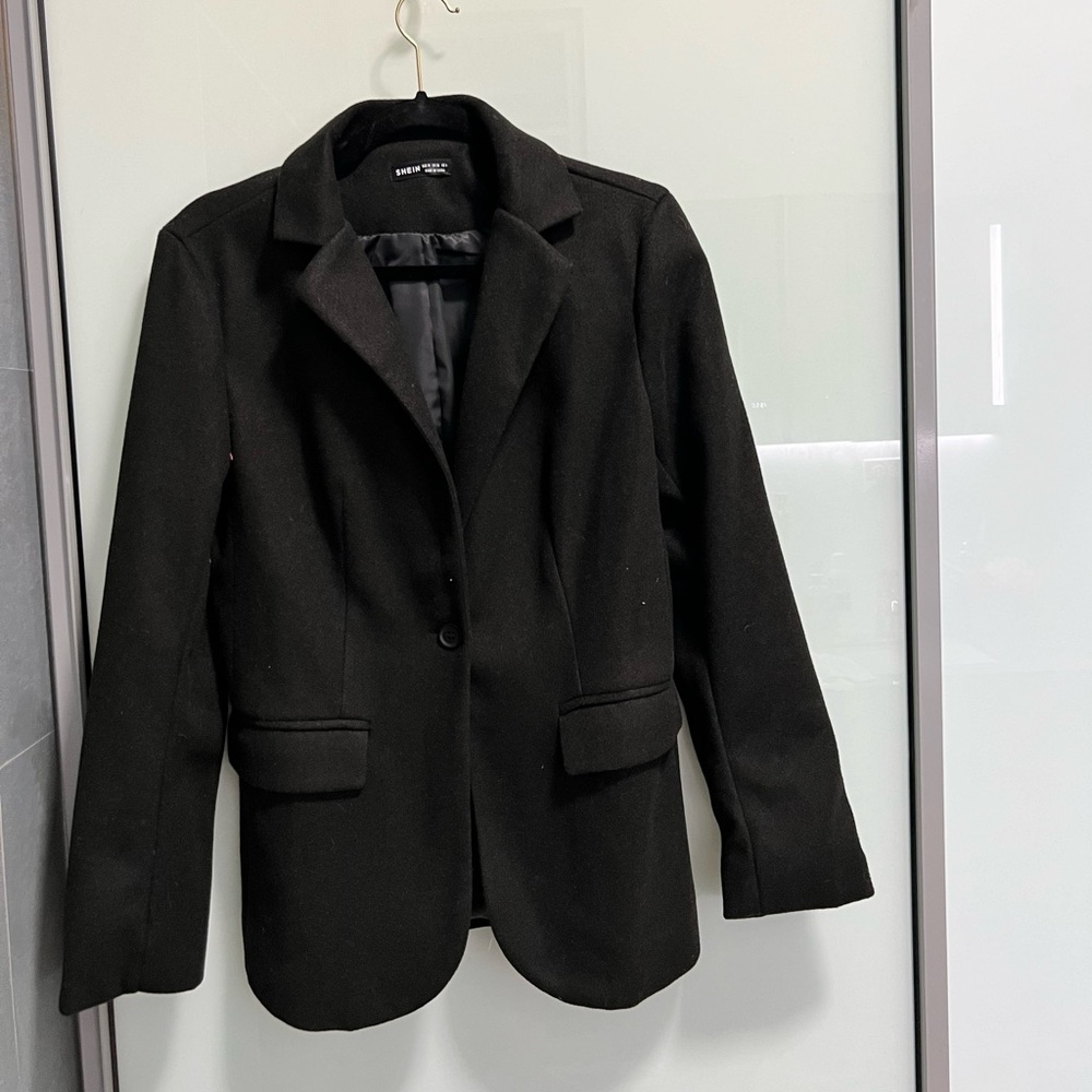 Lapel collar blazer | Black